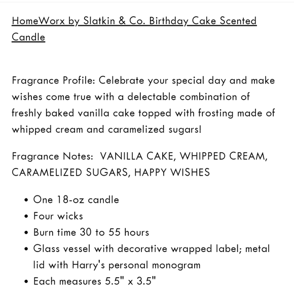 homeworx Accents Homeworx By Slatkin Co Birthday Cake Scented